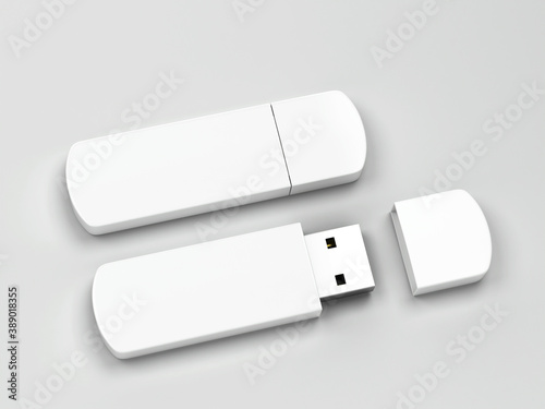 Blank usb flash drive mockup
