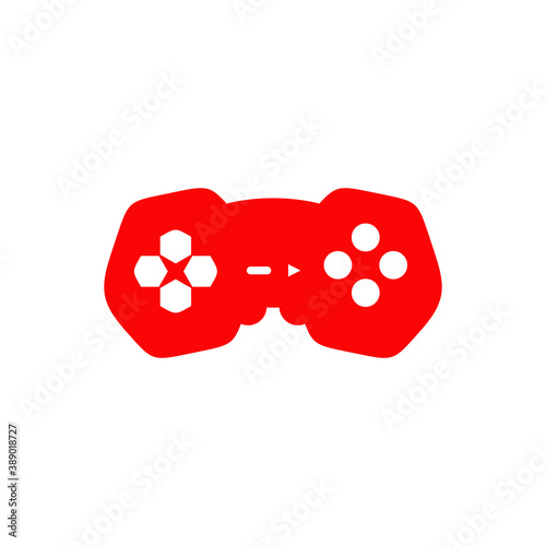 Joystick game controller logo design template
