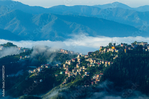 Canvas Print Various views of Shimla in monsoon