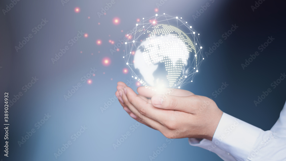Business people are using innovative technology. Mixed media, digital concepts and connecting the world. Business people are using innovative technology. Mixed media, digital concepts and connecting the world.