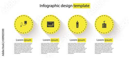 Set Sensor, Incubator for eggs, Portable sensor and Smart farming technology. Business infographic template. Vector.