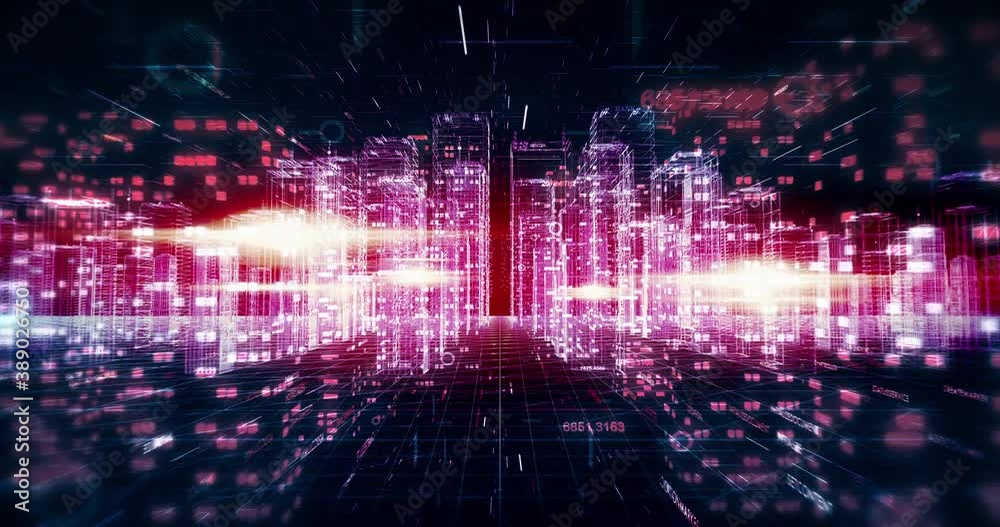 High tech smart city futuristic aerial city flight animation. Digital city. Business and technology related 4K 3D animation. High tech smart city futuristic aerial city flight animation. Digital city. Business and technology related 4K 3D animation.