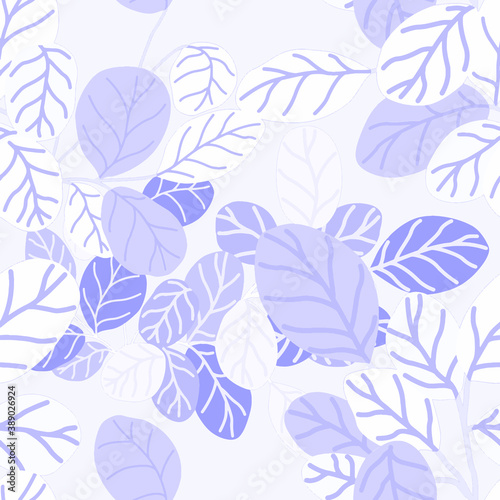 Creative seamless pattern with cartoon forest. Bright summer print with tropical leaves. Tropical pattern. Jungle exotic summer print. 