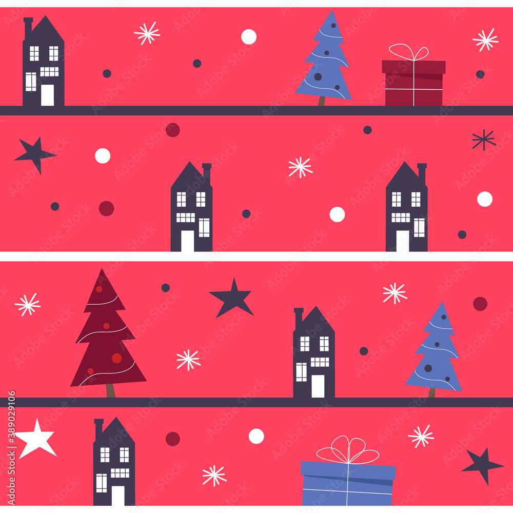 Simple christmas seamkess bright pattern. Background can be used for wallpapers, pattern fills, web page backgrounds,surface textures.