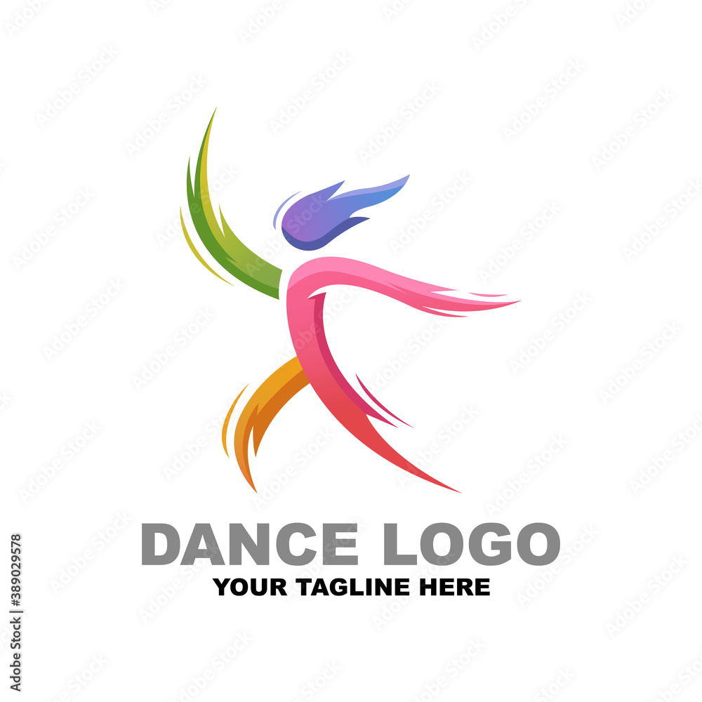 Obraz premium Dance Color Logo Templates