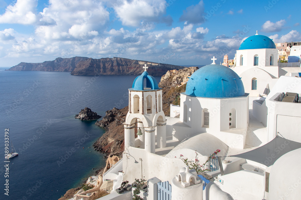 Obraz premium Grèce, Les Cyclades, île de Santorin (Thera ou Thira), village d'Oia