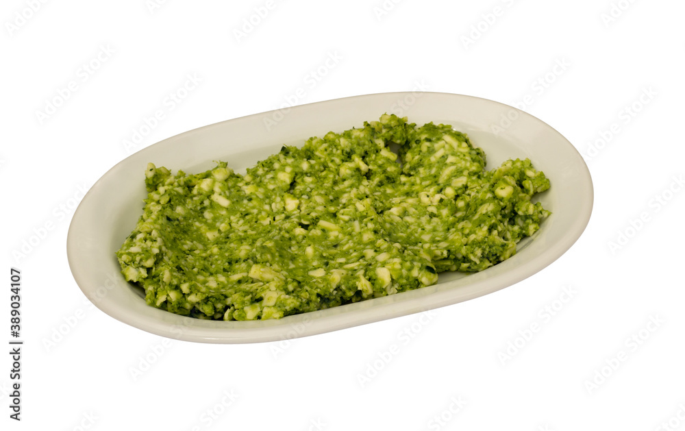 Top view Traditional Turkish appetizer meze - Cibez. Isolated white background Top view Traditional Turkish appetizer meze - Cibez. Isolated white background