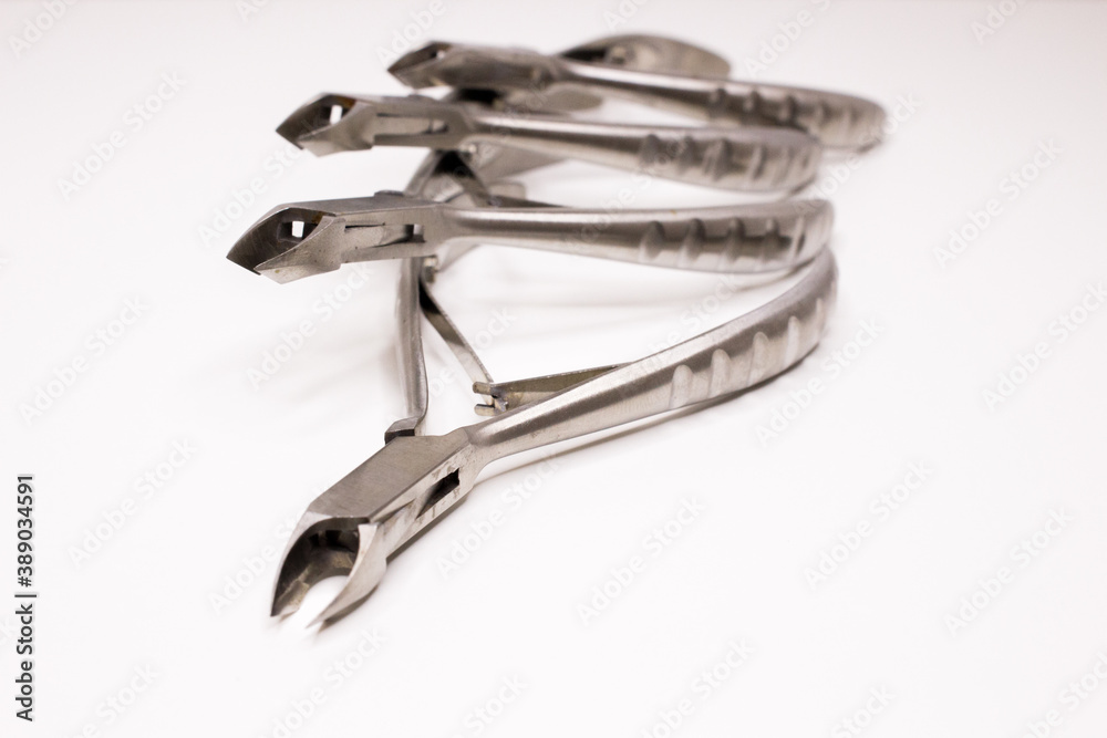 Still life with manicure equipment, Cuticle Nippers, tool for manicure, nail care Still life with manicure equipment, Cuticle Nippers, tool for manicure, nail care