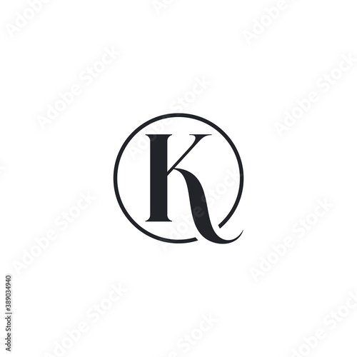 letter K vector illustration template