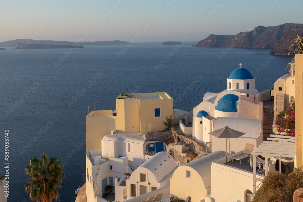 Obraz premium Grèce, Les Cyclades, île de Santorin (Thera ou Thira), village d'Oia