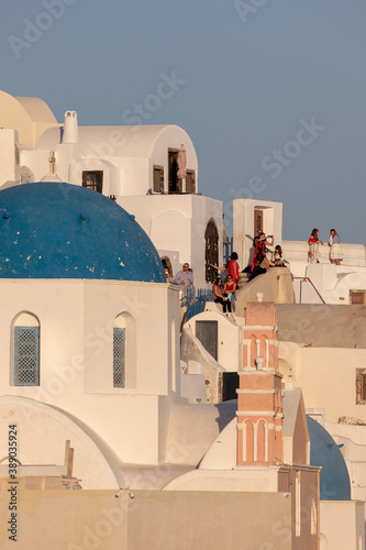 Grèce, Les Cyclades, île de Santorin (Thera ou Thira), village d'Oia