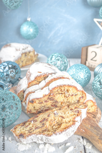 Christmas stollen cake