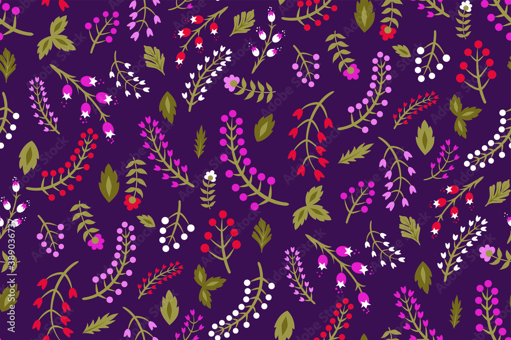 Seamless vector floral pattern. Flowers background for design, fabric, textile, cover, wrapping etc. Beautiful botanic flowers field bouquet. Seamless vector floral pattern. Flowers background for design, fabric, textile, cover, wrapping etc. Beautiful botanic flowers field bouquet.