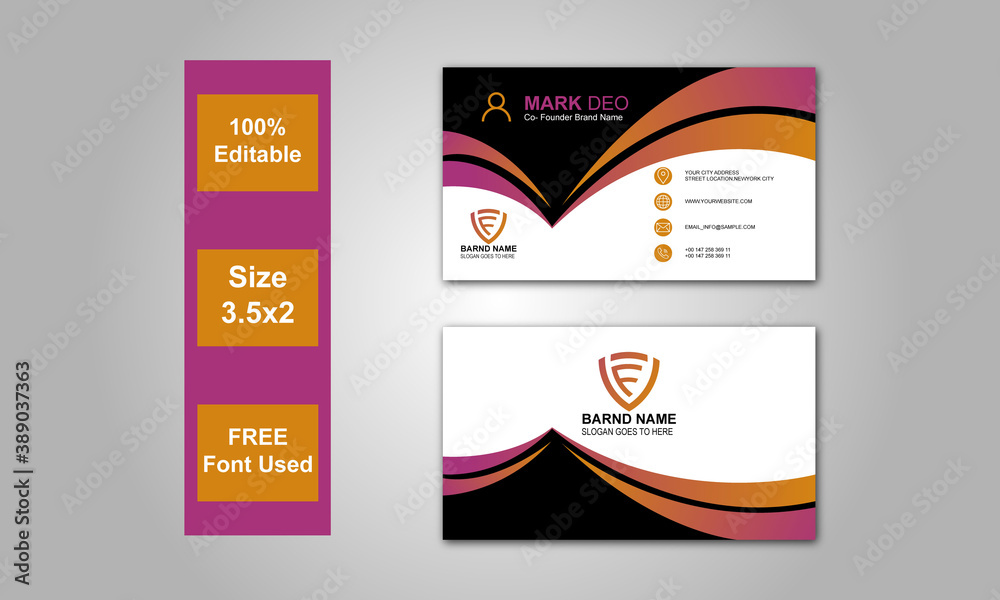 Obraz premium Minimal Business Card Templates Free