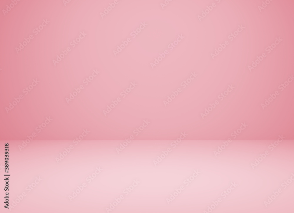 Pink room in the 3d. Blurred soft pink background, 3d render
