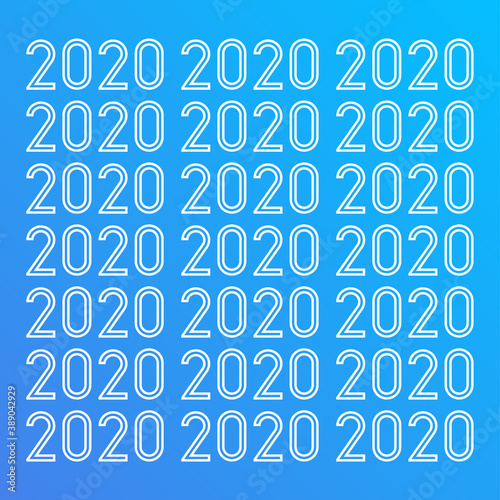 2020 pattern on background. Vector illustration.
