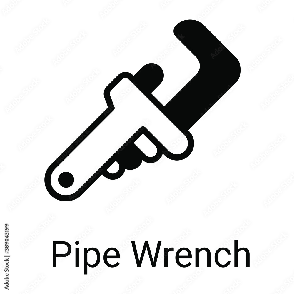pipe wrench vector icon pipe wrench vector icon
