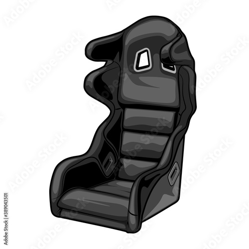 Racing car bucket seat for conceptual design