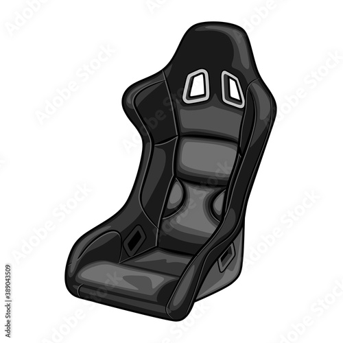Racing car bucket seat for conceptual design