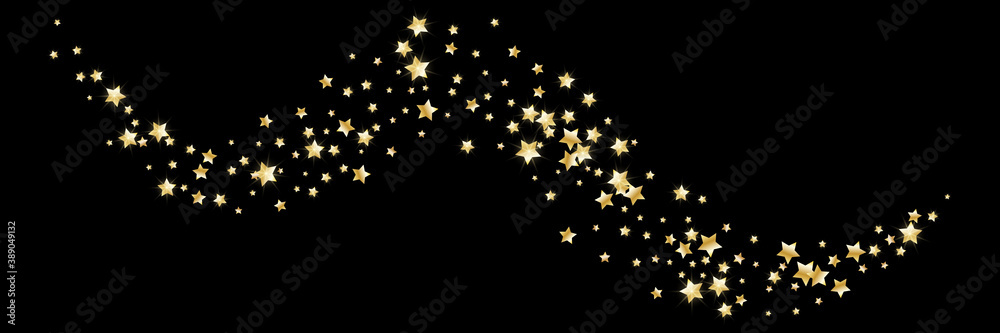 Confetti of shooting golden stars. Golden stars. Festive background, design cards, invitations. Abstract texture on a black background. Design element. Vector illustration, eps 10. Confetti of shooting golden stars. Golden stars. Festive background, design cards, invitations. Abstract texture on a black background. Design element. Vector illustration, eps 10.