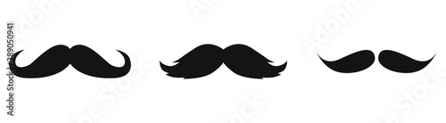 Old style mustaches vector icon isolated on white background photo