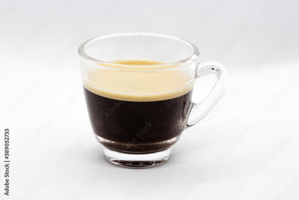 glassy cup with tasty esspresso glassy cup with tasty esspresso