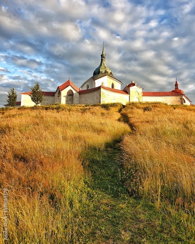 Pilgrimage Church of St. John of Nepomuk on Zelena Hora in Zdar nad Sazavou, Czech Republic photo