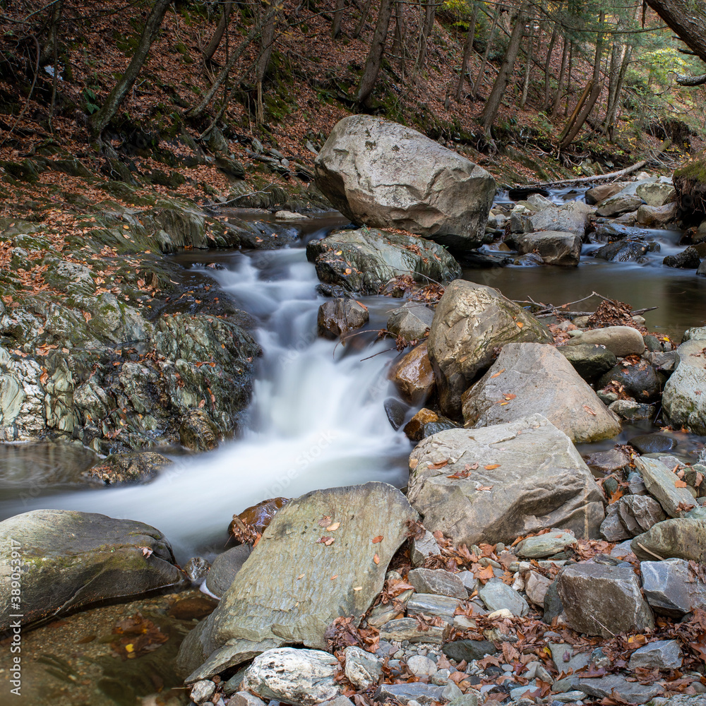 This is a stream in Vermont called the Brown's River. The water flows from Mt Mansfield. It's located in Underhill. I used a slow shutter speed with an ND filter to take the photo. This is a stream in Vermont called the Brown's River. The water flows from Mt Mansfield. It's located in Underhill. I used a slow shutter speed with an ND filter to take the photo.