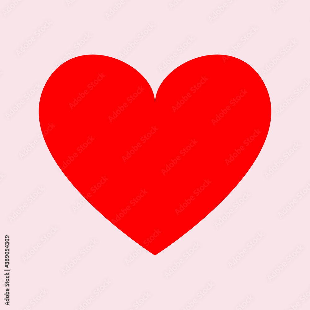  Heart icon, Symbol of Love Icon flat style modern design Isolated on Blank Background