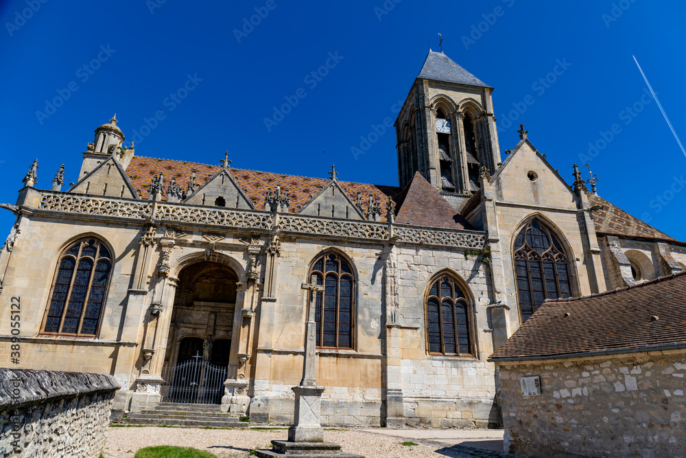 The church of Vetheuil, Val d'Oise, France