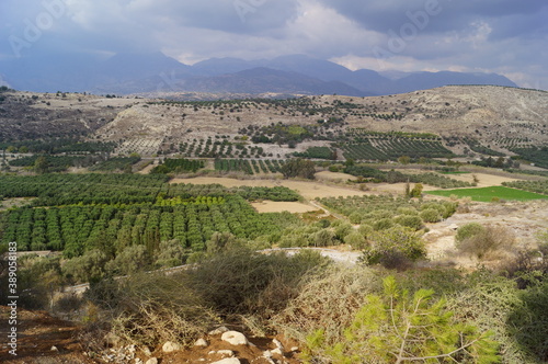 Crete (Greece): view of Messara plain from the top of the archaeological site of Phaistos photo