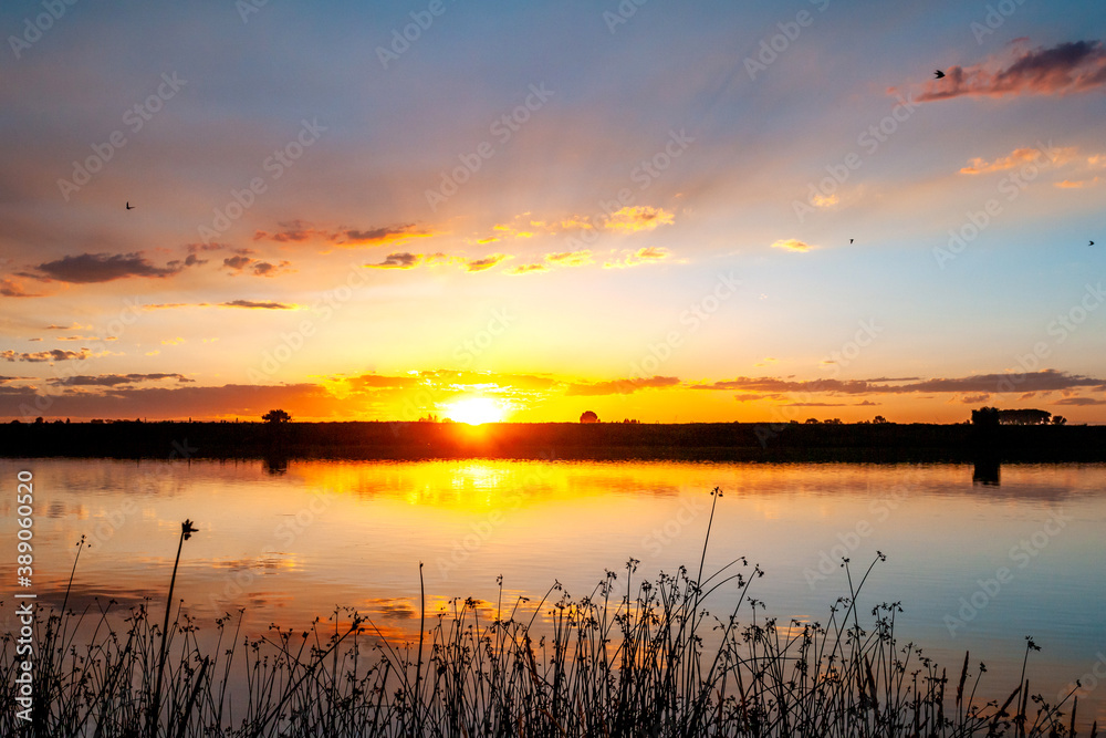 Beautiful Sunset Reflecting Off The Water