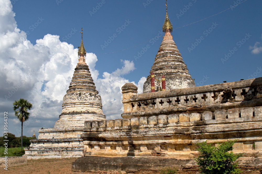 Buddhist Minochantha Temple. Located in Nyaung-U near Bagan. Myanmar. Asia.