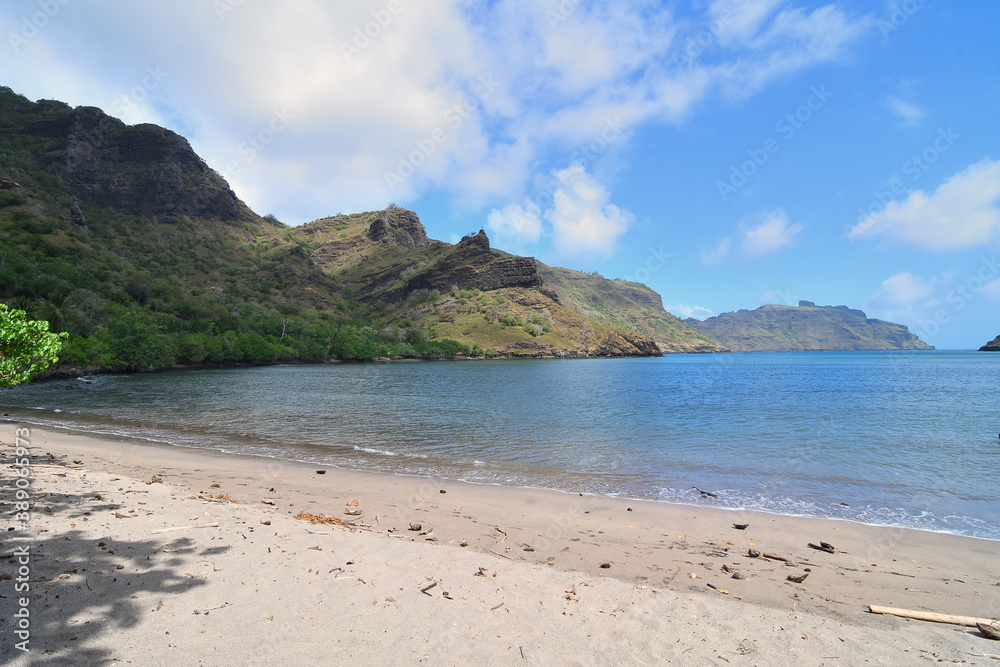 plage de houmi - nuku hiva - iles marquises - polynesie francaise