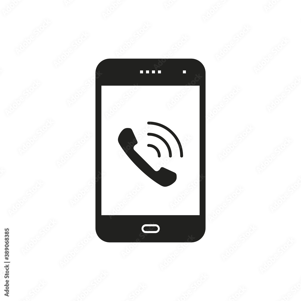Smart phone call Icon. Vector isolated simple illustration Smart phone call Icon. Vector isolated simple illustration