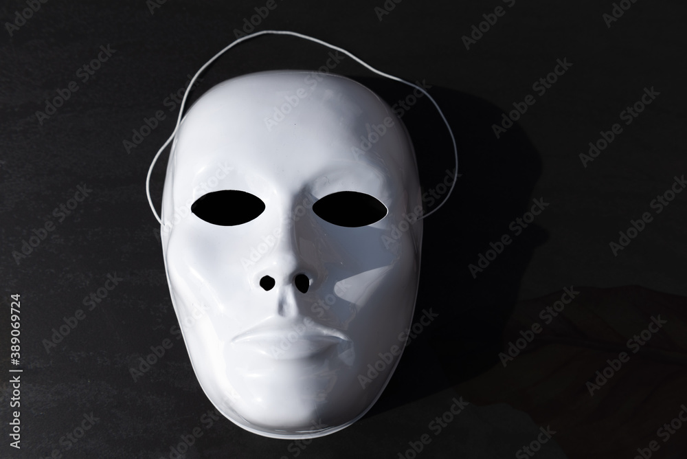 Blank Carnival Mask with dramatic lighting Blank Carnival Mask with dramatic lighting