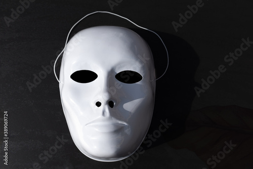 Blank Carnival Mask with dramatic lighting