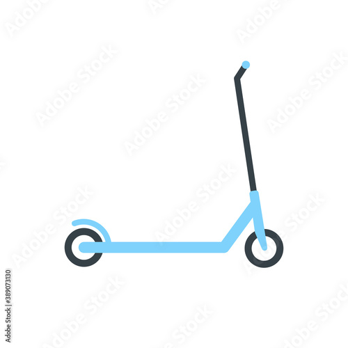 Scooter isolated on white background. Flat design style. Vector illustration
