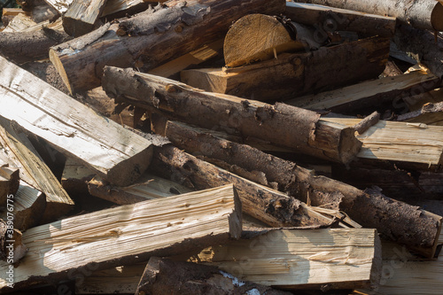 pile of big wood scraps