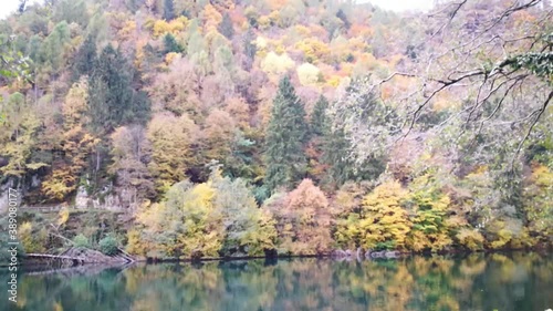 Autumn video on the Levico lake, Trento - Italy