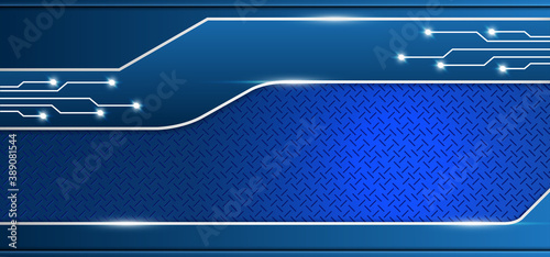 Blue carbon with silver line vector background. Luxury technology future theme