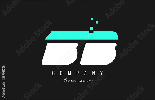 bb b b alphabet letter logo combination in blue and white color. Creative icon design for business and company