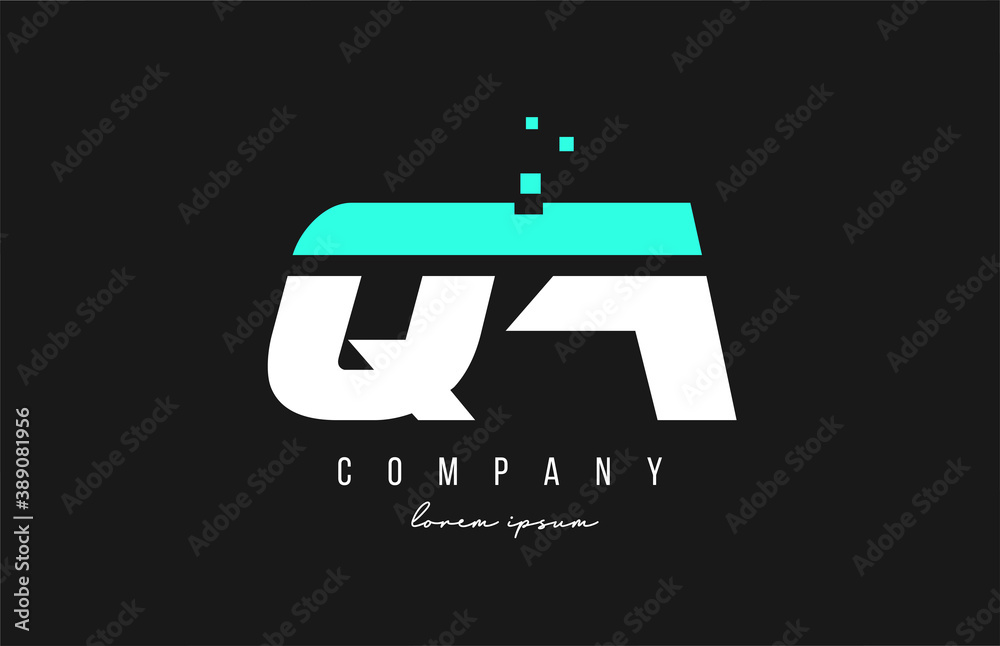 qa q a alphabet letter logo combination in blue and white color. Creative icon design for business and company qa q a alphabet letter logo combination in blue and white color. Creative icon design for business and company