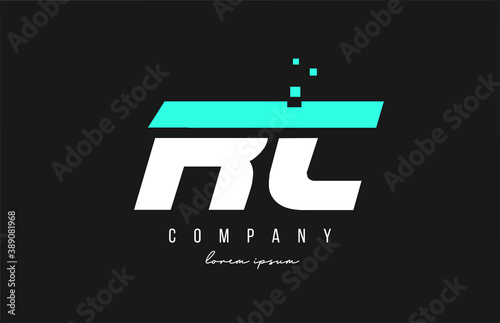 rc r c alphabet letter logo combination in blue and white color. Creative icon design for business and company