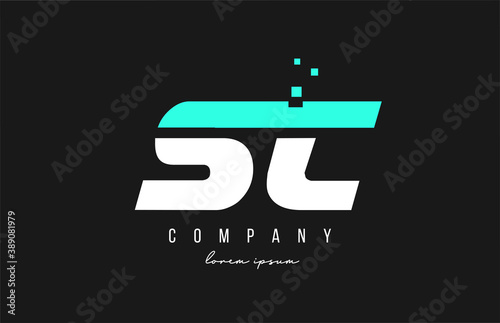 sc s c alphabet letter logo combination in blue and white color. Creative icon design for business and company photo