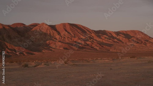Timelapse Sunset in Californina Desert photo