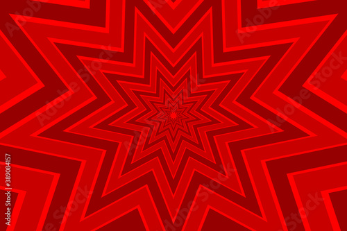 nine pointed star red abstract vector pattern