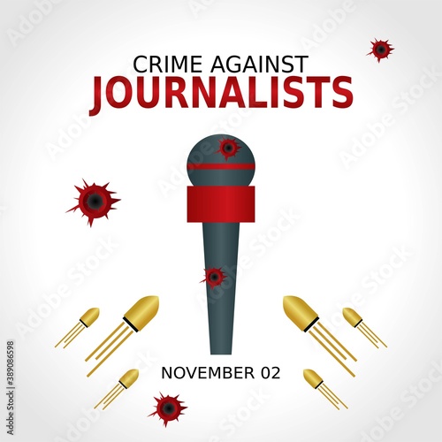 Crime Against Journalism Days Vector Illustration. Suitable for greeting card, poster and banner.
