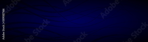 Abstract background of wavy intertwining lines in dark blue colors