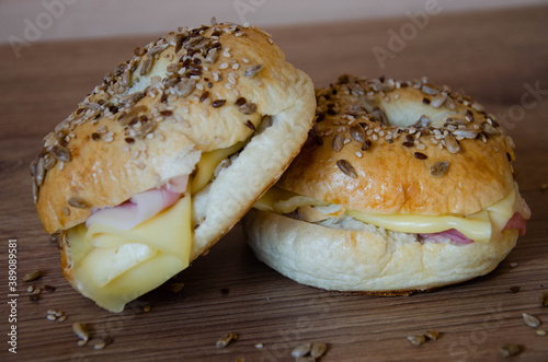 bagel with poppy seeds